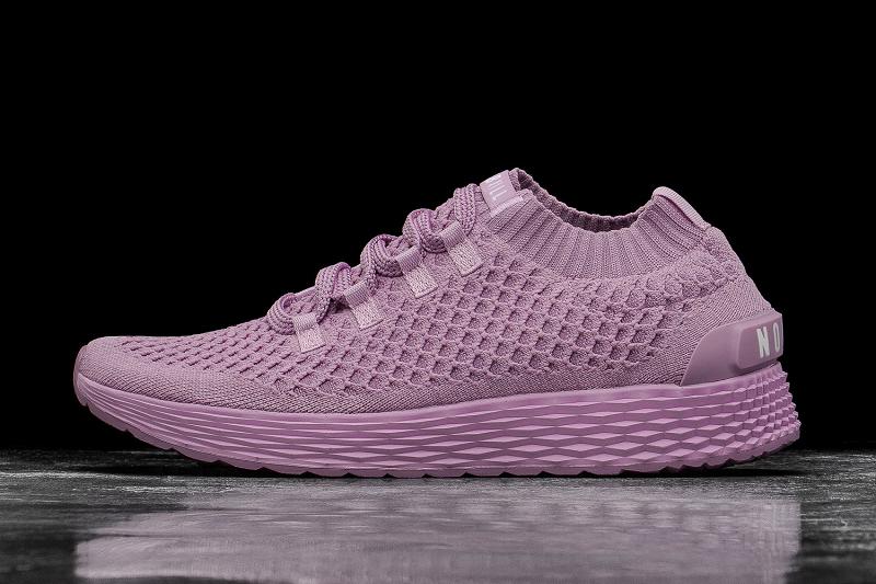 Women\'s Nobull Orchid Knit Running Shoes Purple | SG W2658N